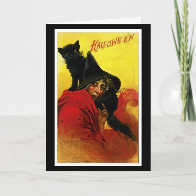 Gamla Halloween Witch Kort (Framsida)