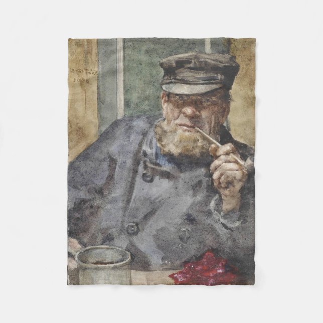 Gamla havet-Hund (av Henry Scott Tuke) Fleecefilt (Framsidan)