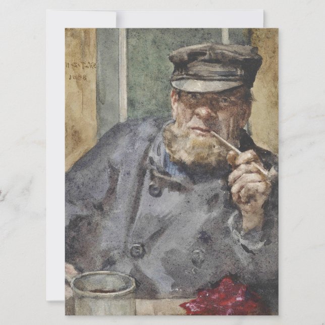 Gamla havet-Hund (av Henry Scott Tuke) Kort (Framsida)