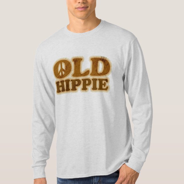 Gamla Hippie-Fredsteckenet Tee Shirt (Framsida)