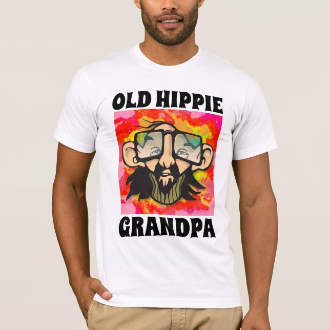 GAMLA HIPPIE GRANDPA T-SHIRTS (Framsida)