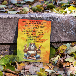Gamla Hippie Man-Födelsedagsfesten Inbjudningar