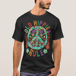 Gamla Hippies Retro Costume Hippy Solrobier bi T Shirt