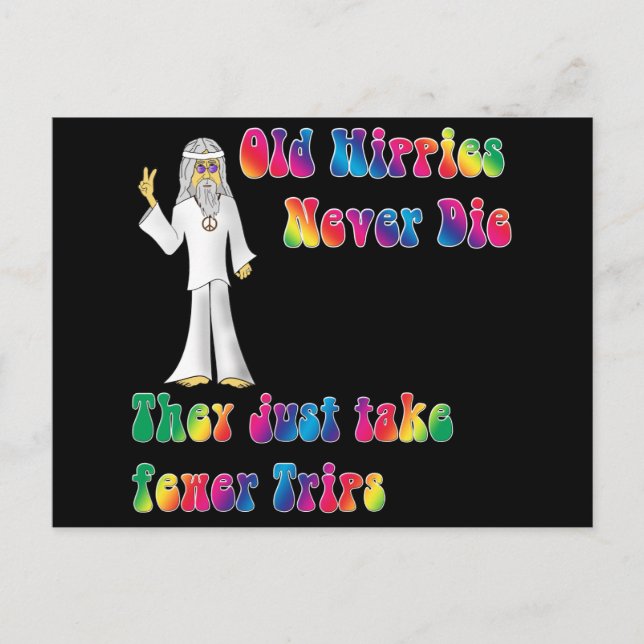 Gamla hippies vykort (Framsida)