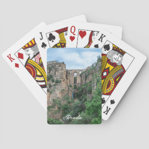 Gamla historiska bron i Ronda, Spanien Casinokort