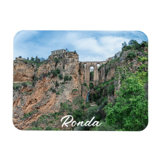 Gamla historiska bron i Ronda, Spanien Magnet (Horisontell)