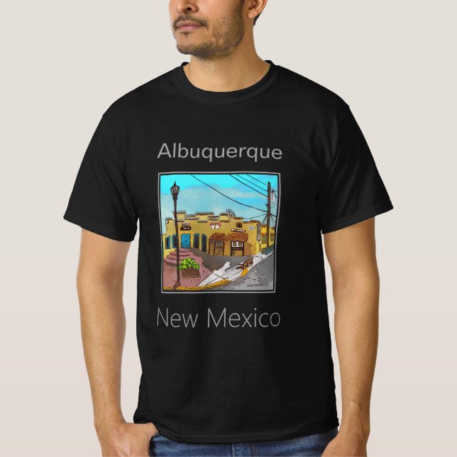 Gamla historiska staden, Albuquerque, New mexico T Shirt (Framsida)