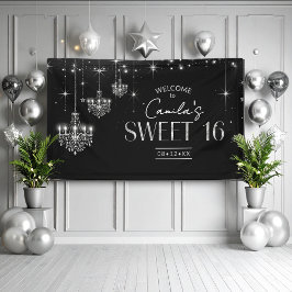 Gamla Hollywood B & W Chandelier Sweet 16 ID1108