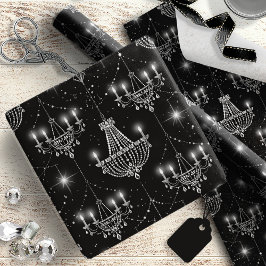 Gamla Hollywood B & W Chandeliers ID1108 Presentpapper