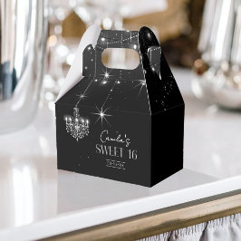 Gamla Hollywood B & W Chandeliers Sweet 16 ID1108 Presentaskar