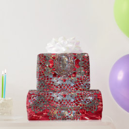 Gamla Hollywood Chic Elegant Helgdag Wrapping Papp Presentpapper