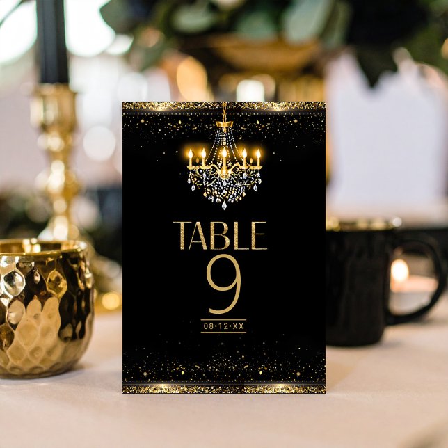 Gamla Hollywood Glam Chandelier Sweet 16 ID1108 Bordsnummer (Skapare uppladdad)