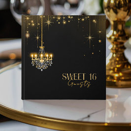 Gamla Hollywood Glam Chandeliers Sweet 16 ID1108 Gästböcker