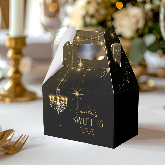 Gamla Hollywood Glam Chandeliers Sweet 16 ID1108 Presentaskar (Skapare uppladdad)