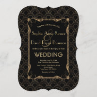 Gamla Hollywood Guld Black Underbar Gatsby Bröllop
