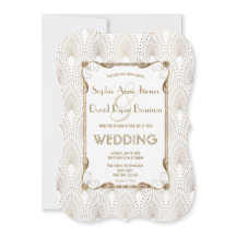 Gamla Hollywood Underbar Gatsby White Wedding bjud