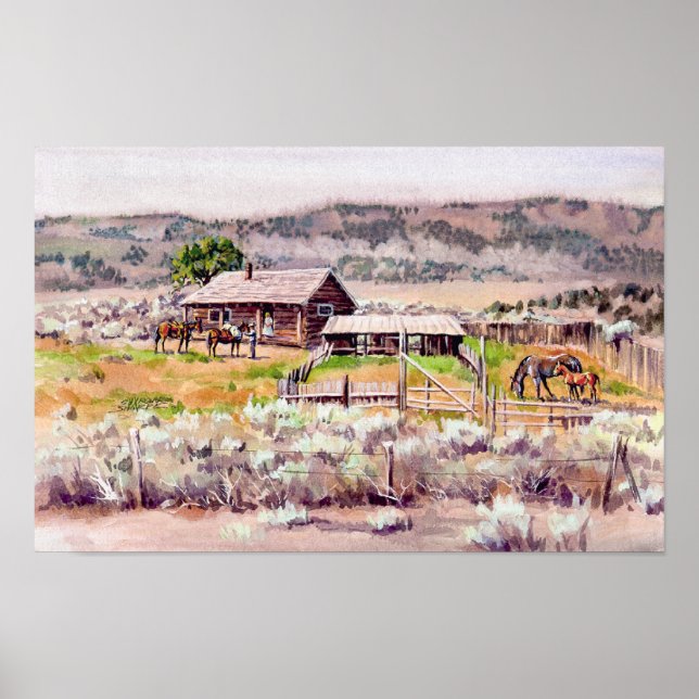 GAMLA HOMESTEAD AV SHARON SHARPE POSTER (Framsidan)