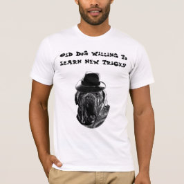 Gamla Hund som vill lära sig nya trick Mastiff Art T Shirt