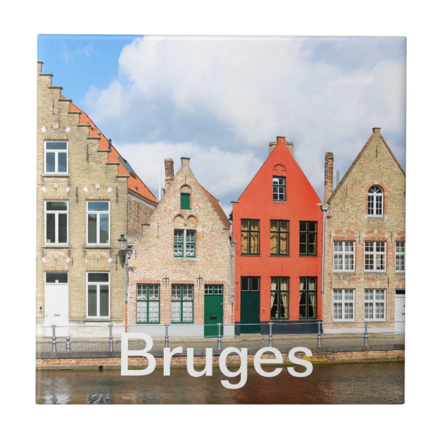 Gamla hus i Brygge, Belgien Kakelplatta (Framsidan)