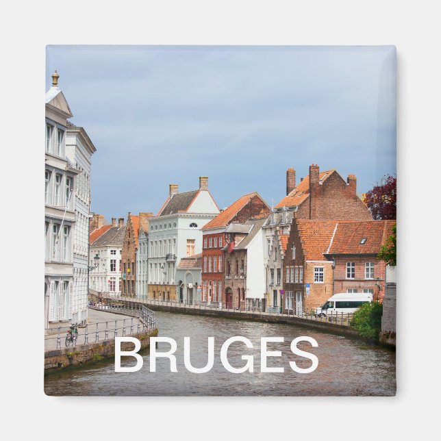 Gamla hus i Brygge, Belgien Magnet (Framsidan)