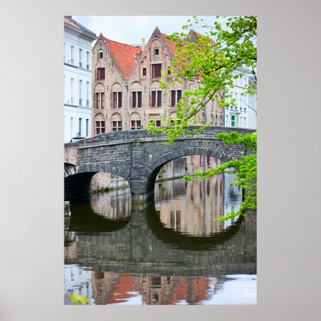 Gamla hus i Brygge, Belgien Poster (Framsidan)