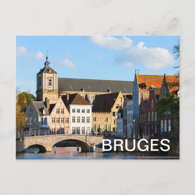 Gamla hus i Brygge, Belgien Vykort (Framsida)