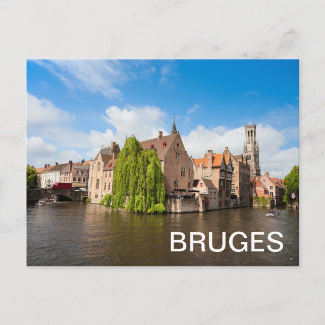 Gamla hus i Brygge, Belgien Vykort (Framsida)