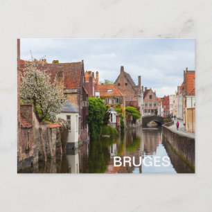 Gamla hus i Brygge, Belgien Vykort