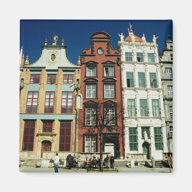 Gamla hus i Gdansk Magnet (Framsidan)