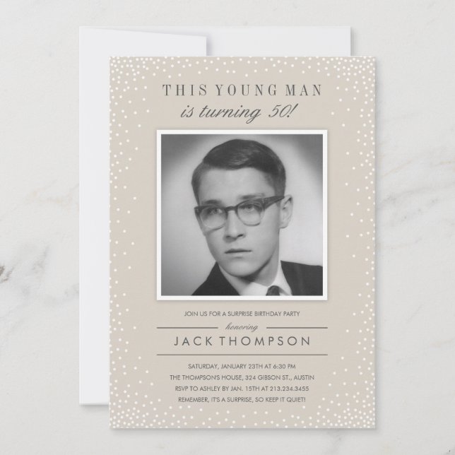 Gamla inbjudningar till fotofödelsedagar - Slate G (Framsida)