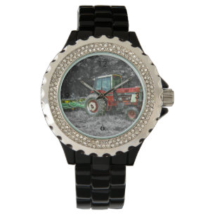 Gamla Internationell Tractor Painterly Armbandsur