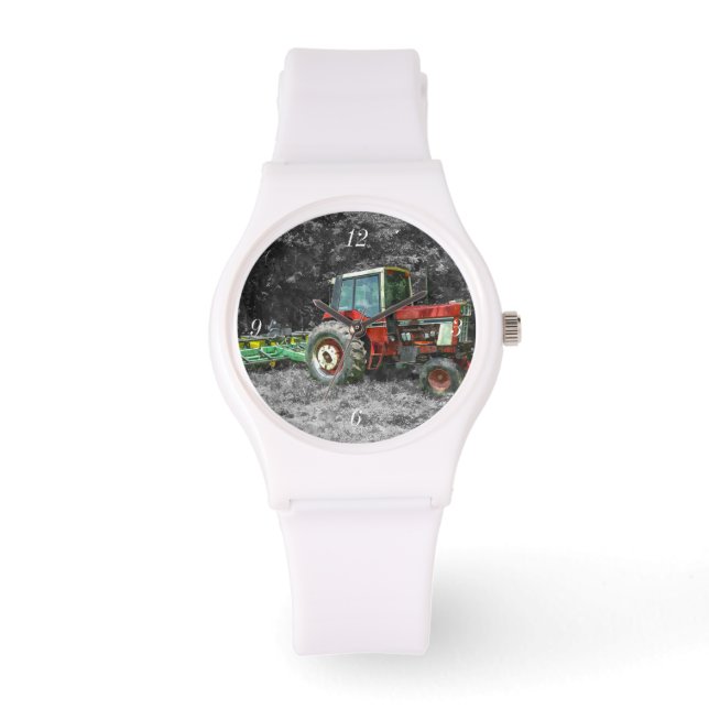Gamla Internationell Tractor Painterly Armbandsur (Framsida)