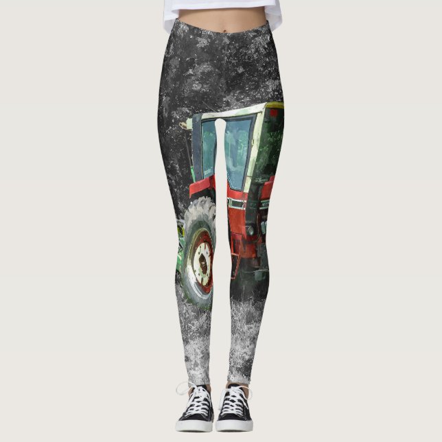 Gamla Internationell Tractor Painterly Leggings (Framsida)