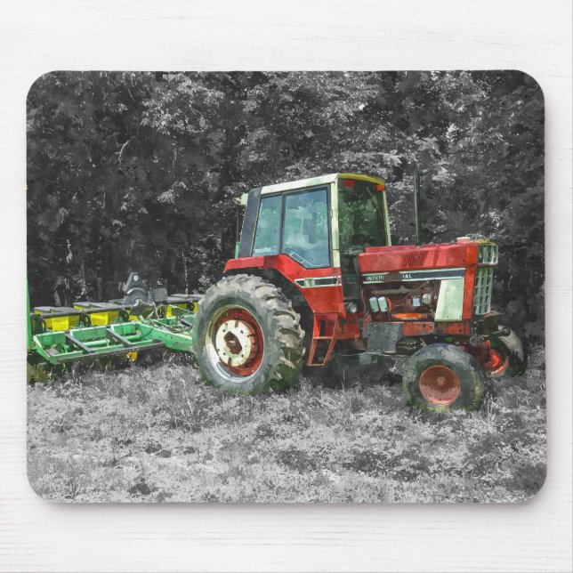 Gamla Internationell Tractor Painterly Musmatta (Framsidan)