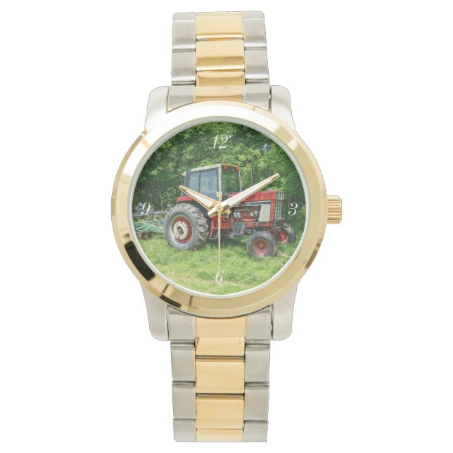 Gamla Internationell-traktorn Armbandsur (Framsida)