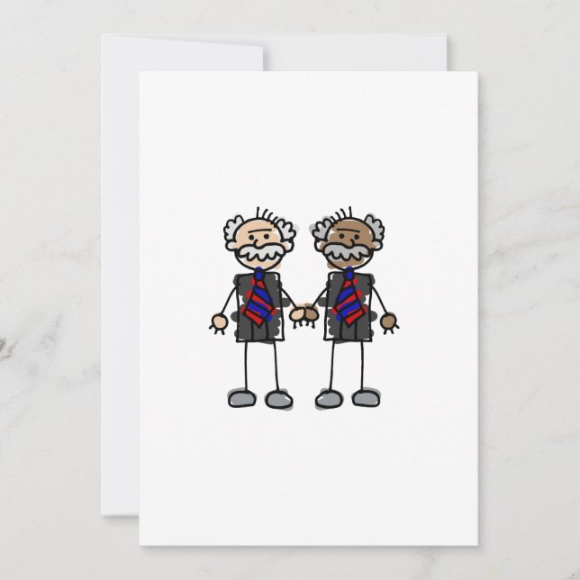 Gamla interrasistiska par inbjudningar (Framsida)