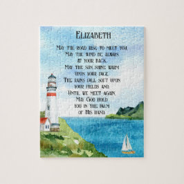 Gamla Irish Blating Dikt Sea Going Away Gift Namn Pussel