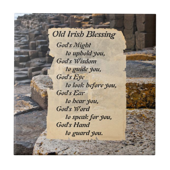 Gamla Irish Blating Giants Causeway Ireland Tile Kakelplatta (Framsidan)