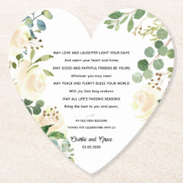 Gamla Irish Bluting & Bröllop Greenery Underlägg Papper