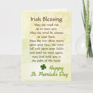 Gamla Irish Bluting St. Patrick Day-Anpassningsbar Kort