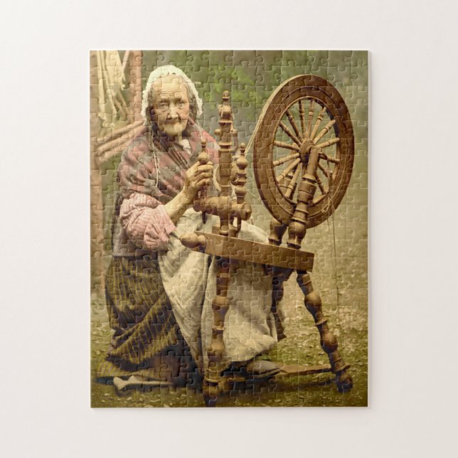 Gamla Irish Wool Spinner Dam, Jigszawa Puzzle Pussel (Vertikal)