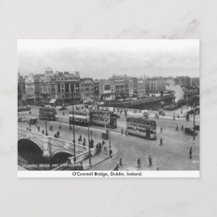 Gamla Irland, 1930's O'Connell Bridge, Dublin Vykort