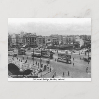 Gamla Irland, 1930's O'Connell Bridge, Dublin Vykort