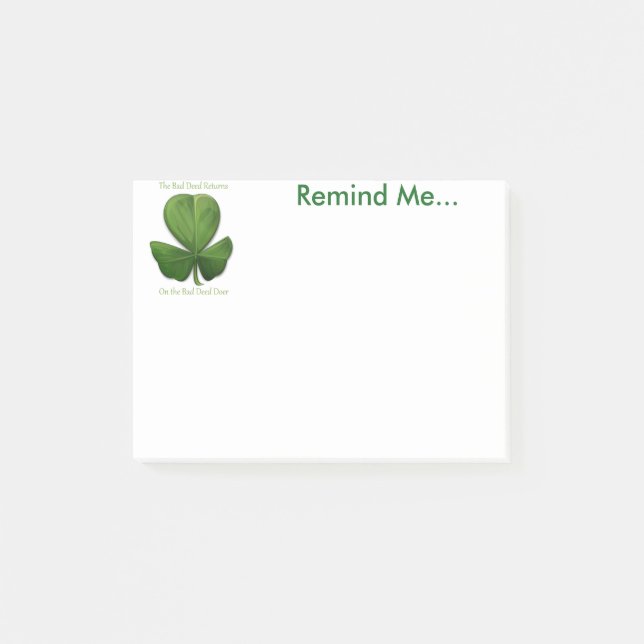 Gamla irländska ordspråk. Memo-anteckningar Post-it Block (Framsida)