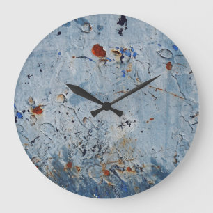 Gamla Järn Blue Stain Corrode Stor Klocka