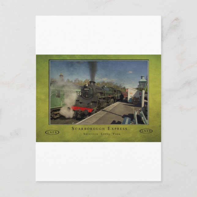 Gamla järnvägar Poster Vykort (Framsida)