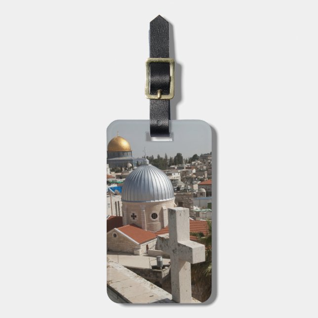 Gamla Jerusalems silhuett Bagagebricka (Vertikal Framsida)