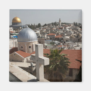 Gamla Jerusalems silhuett Magnet