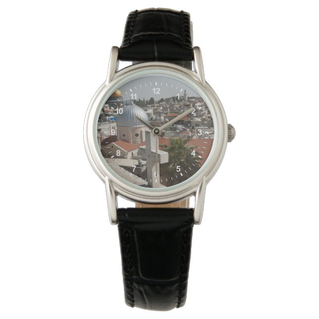 Gamla Jerusalems Skyline Armbandsur (Framsida)