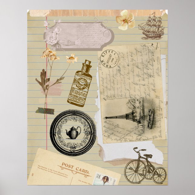 Gamla journal Victorian era vintage affisch (Framsidan)